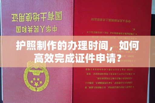 定西护照制作的办理时间，如何高效完成证件申请？